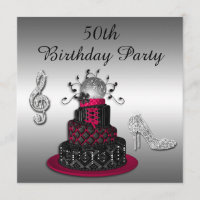 50. Geburtstags-Disco-Diva-Kuchen-und Schein-Heels