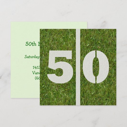 50. Geburtstags-Einladung Einladung (Vorne/Hinten)