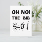 "50. Geburtstags-" Einladungen (Stehend Vorderseite)