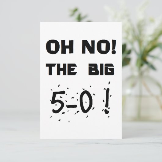 "50. Geburtstags-" Einladungen (Stehend Vorderseite)