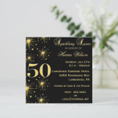 50. Geburtstags-Einladungen Einladung (Stehend Vorderseite)