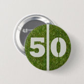 50. Geburtstags-Fußball-Yard-Knopf Button (Vorne & Hinten)
