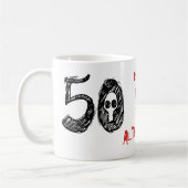 50. Geburtstags-Gag-Geschenk Kaffeetasse (Links)