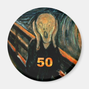 50. Geburtstags-Geschenke, der Schrei 50! Magnet