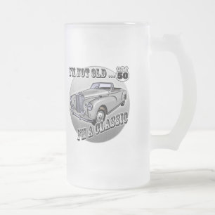 50. Geburtstags-Geschenke Mattglas Bierglas