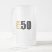 50. Geburtstags-Geschenke Mattglas Bierglas (Vorderseite Links)