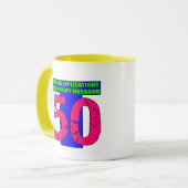 50. Geburtstags-Geschenke Tasse (Vorderseite Links)