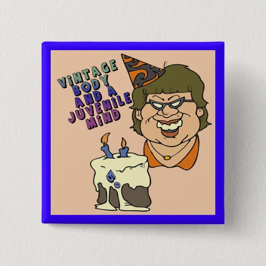 50. Geburtstags-Knopf Button (Vorderseite)