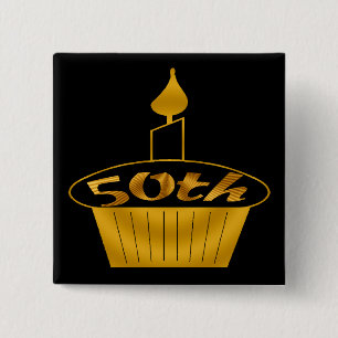 50. Geburtstags-Knopf Button