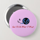 50. Geburtstags-Knopf Button (Vorne & Hinten)