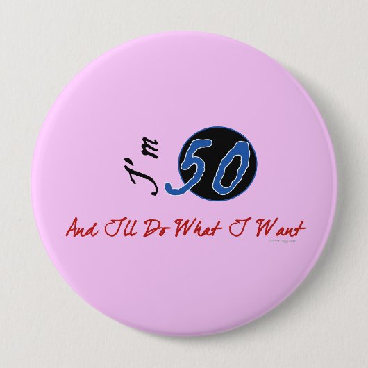 50. Geburtstags-Knopf Button (Vorderseite)