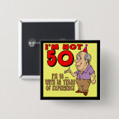 50. Geburtstags-Knopf Button (Vorne & Hinten)