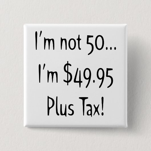 50. Geburtstags-Knopf Button (Vorderseite)