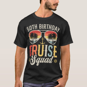 50. Geburtstags-Kreuzfahrt-Squad-Familie passende T-Shirt