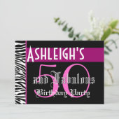 50. Geburtstags-kundenspezifische Schablone - Einladung (Stehend Vorderseite)