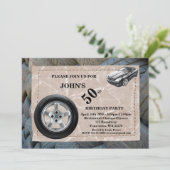 50., Geburtstags-Mann, irgendein Alter, Einladung (Stehend Vorderseite)