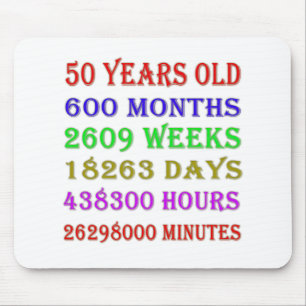 50. Geburtstags-Meilensteine Mousepad