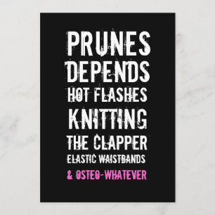 50. Geburtstags-Party-alte Dame Einladung