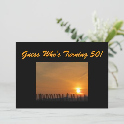 50. Geburtstags-Party Einladung (Stehend Vorderseite)