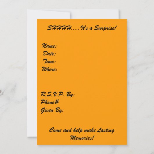 50. Geburtstags-Party Einladung (Rückseite)