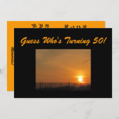 50. Geburtstags-Party Einladung (Vorne/Hinten)