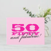 50. Geburtstags-Party Einladungen für Frauen (Stehend Vorderseite)