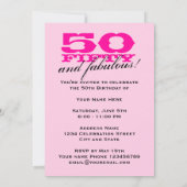 50. Geburtstags-Party Einladungen für Frauen (Rückseite)
