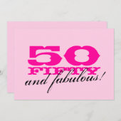 50. Geburtstags-Party Einladungen für Frauen (Vorne/Hinten)