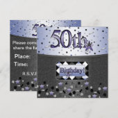 50. GEBURTSTAGS-PARTY EINLADUNGEN FÜR IHN (Vorne/Hinten)