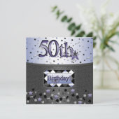 50. GEBURTSTAGS-PARTY EINLADUNGEN FÜR IHN (Stehend Vorderseite)