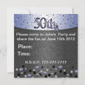 50. GEBURTSTAGS-PARTY EINLADUNGEN FÜR IHN (Rückseite)