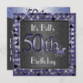 50. Geburtstags-Party InvitationPERSONALIZED Einladung (Vorne/Hinten)