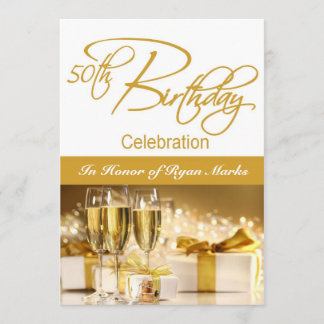50. Geburtstags-Party-personalisierte Einladung