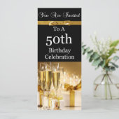 50. Geburtstags-Party-personalisierte Einladung (Stehend Vorderseite)