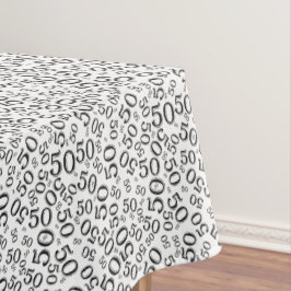 50. Geburtstags-Party-Thema, Schwarzweiss Tischdecke