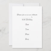 50. Geburtstags-Party-weiblicher Neongeburtstag Einladung (Rückseite)