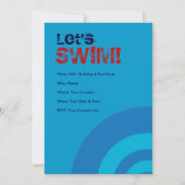 50. Geburtstags-Pool-Party Einladung (Rückseite)