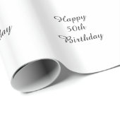 50. Geburtstags-, Schwarze u. Geschenkpapier (Rolleneckpunkt)