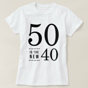 50. Geburtstags-Schwarzes 50 ist die neuen 40 T-Shirt