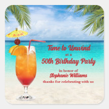 50. Geburtstags-Sommer-Cocktail-Strandparty