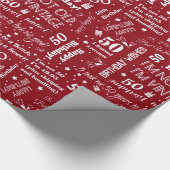 50. Geburtstags-Sprüche-Geschenk-Verpackung Geschenkpapier (Ecke)