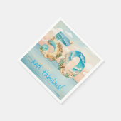 50. Geburtstags-Strandparty Serviette (Ecke)