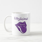 50. Geburtstags-Tasse Fiftylicious Kaffeetasse (Links)