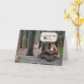 50. Geburtstagsbär im Wald Karte (Gelbe Blume)