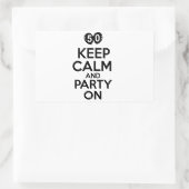 50. Geburtstagsdesigns Rechteckiger Aufkleber (Tasche)
