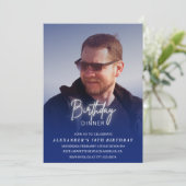 50. Geburtstagseinladung Geburtstagsessen Foto Män Einladung (Stehend Vorderseite)