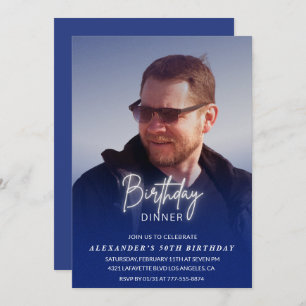 50. Geburtstagseinladung Geburtstagsessen Foto Män Einladung