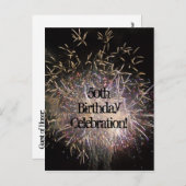 50. Geburtstagseinladung Postkarte (individuell an (Vorne/Hinten)