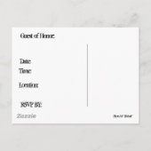 50. Geburtstagseinladung Postkarte (individuell an (Rückseite)