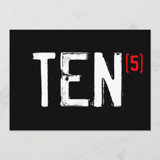 50. Geburtstagseinladung - Zehn (mal 5!) Einladung